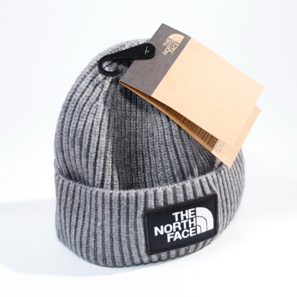The North Face coarse knit small label cold cap grey